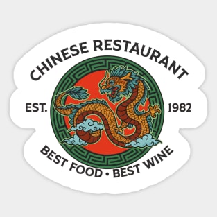 Lee Ho Fooks Vintage Chinese Restaurant Dragon Design Sticker